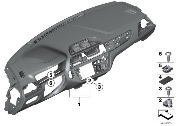 BMW本物のインストゥルメンテルブラック（51457943490）| 51457943490