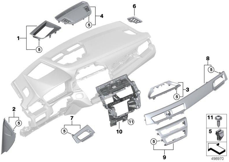 BMW本物のブレンドI-Tafel Alu Hexagon Anthr。ドライバーパールグロスクロム（51458070429）| 51458070429