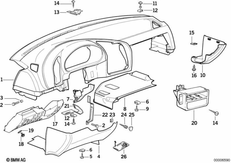 BMW純正クラッディングインストルメントパネルグレー（51458167591）| 51458167591