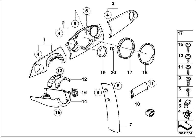 BMW純正ブレンドI-Tafel Alu Patina Front Driver Mini（51459145707）| 51459145707