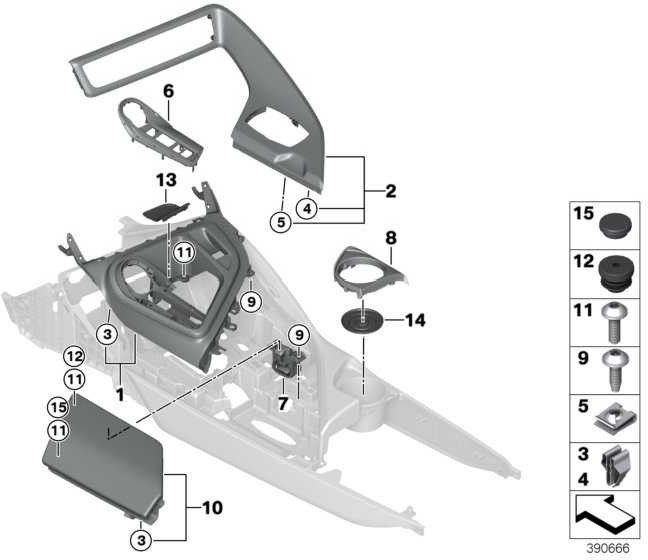 BMW純正デフォートセンターMitte Dalbergiabraun（51459284352）| 51459284352