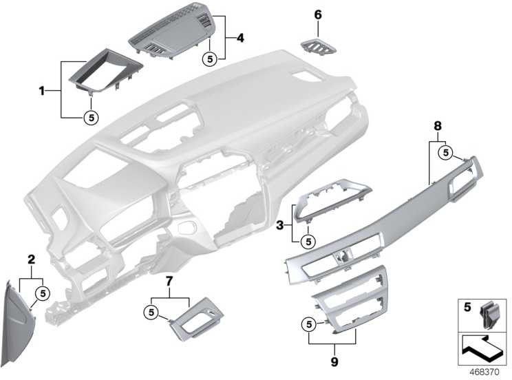 BMW本物のブレンドIタフェル酸化物シルバードライバーブラックグロス（51459292141）| 51459292141