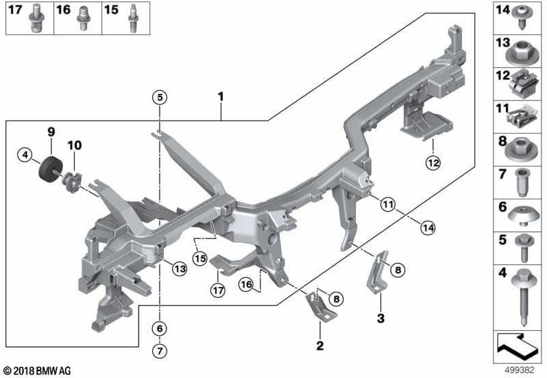 BMW左側の本物のホルタートンネルサポート（51459297649）| 51459297649