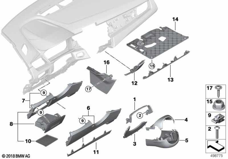 BMW本物のクラッディングフットルームCOドライバー以下（51459316560）| 51459316560