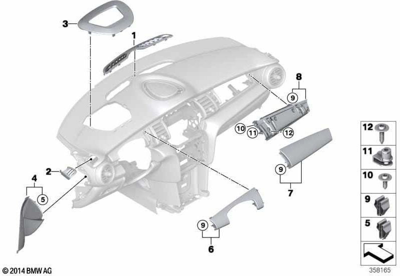 BMW本物の装飾的な入札ワイドサイドダークシルバー（51459321702）| 51459321702
