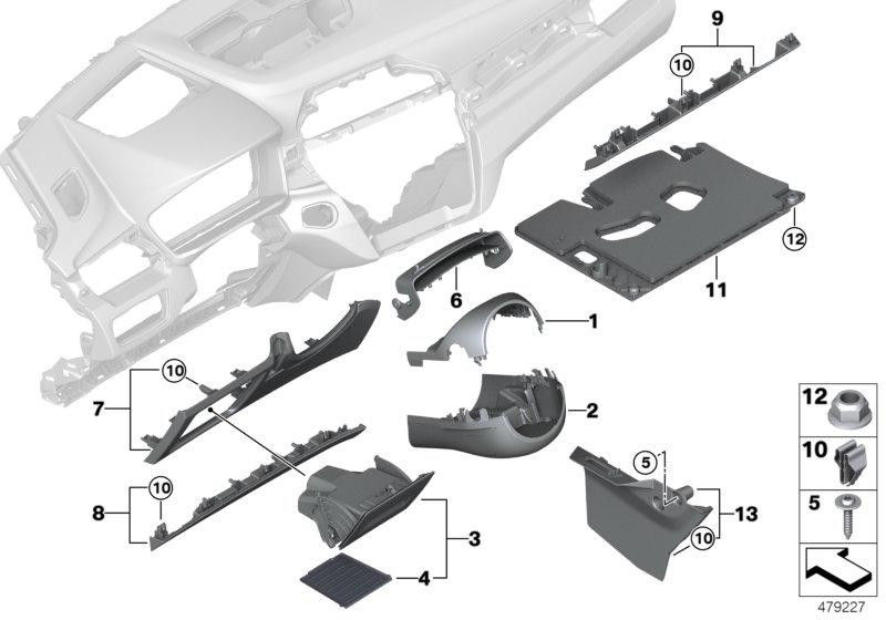 BMWトップブラックの本物のクラッドフットウェルドライバー（51459348817）| 51459348817