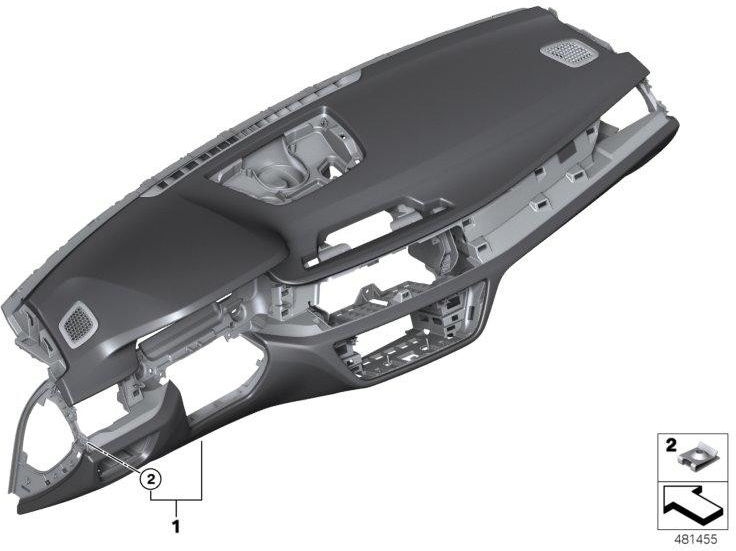 BMW純正インストゥルメンテンボードレザーヘッドアップディスプレイSchwarz/Mokka（51459388889）| 5145938889