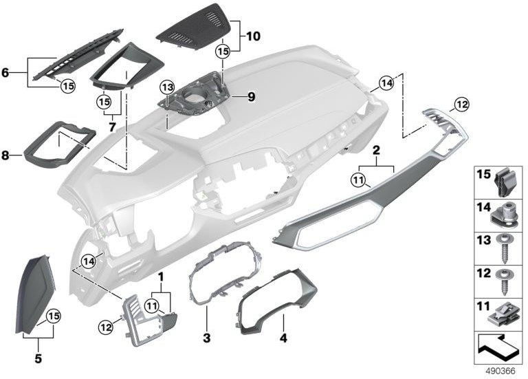 BMW純正ブレンドセンタースピーカーSchwarz（51459399315）| 51459399315