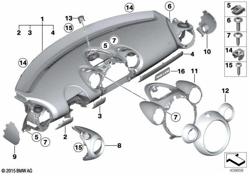 BMW純正Zierring Chrome -Plated Dark Gray（51459807427）| 51459807427