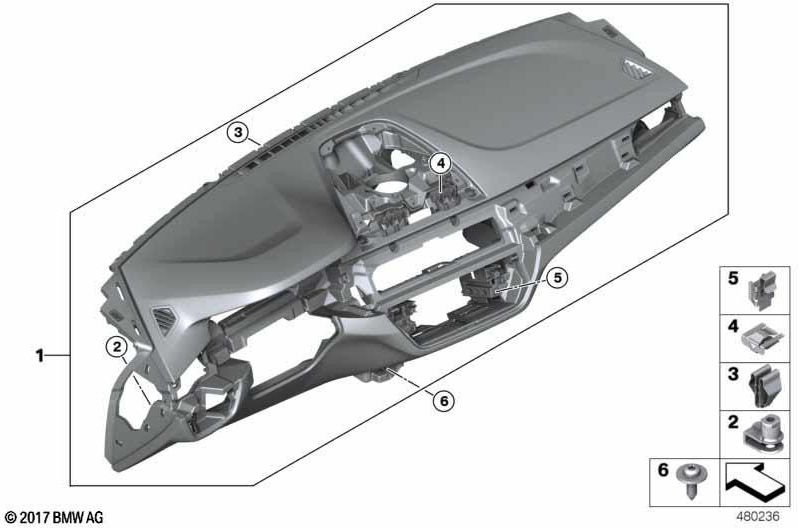 BMW本物のインストルメントパネルSensatec Schwarz（51459868792）| 51459868792