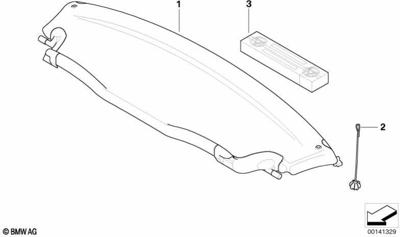 BMW純正敷設ブードは後部にあります（51467146370）| 51467146370