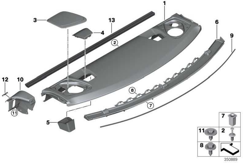 BMW左ブラック2シリーズの本物のブレンドスピーカー（51467351689）| 51467351689