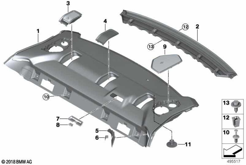 BMW右黒の本物のブルルトガートスパルトカバー（51467482392）| 51467482392