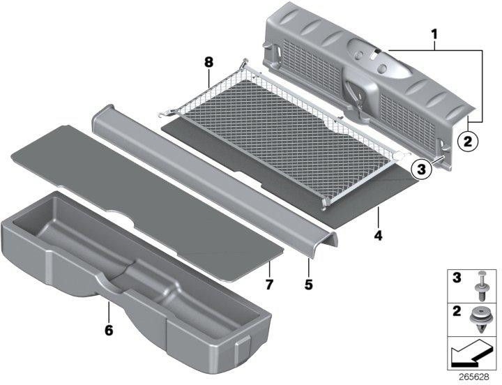BMW純正クラッディングクロスキャリア荷物室（51472759150）| 51472759150