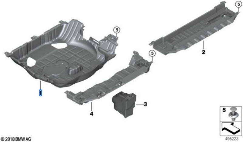 BMW純正ストレージトレイ荷物室床X5 G05 X5M F95（51475A09376）| 51475A09376