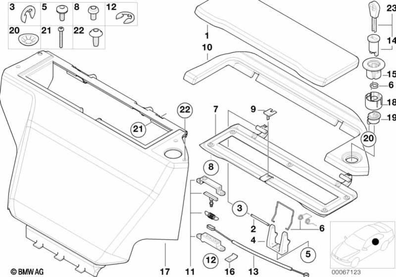 BMW純正蓋の敷設ボックスリアクレマ（51477007766）| 51477007766