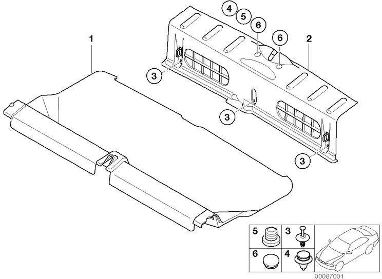 BMW純正フローリング荷物コンパートメントパンサーブラック（51477051714）| 51477051714