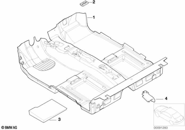 BMW純正フロアクラッドパンサーブラック（51477139363）| 51477139363