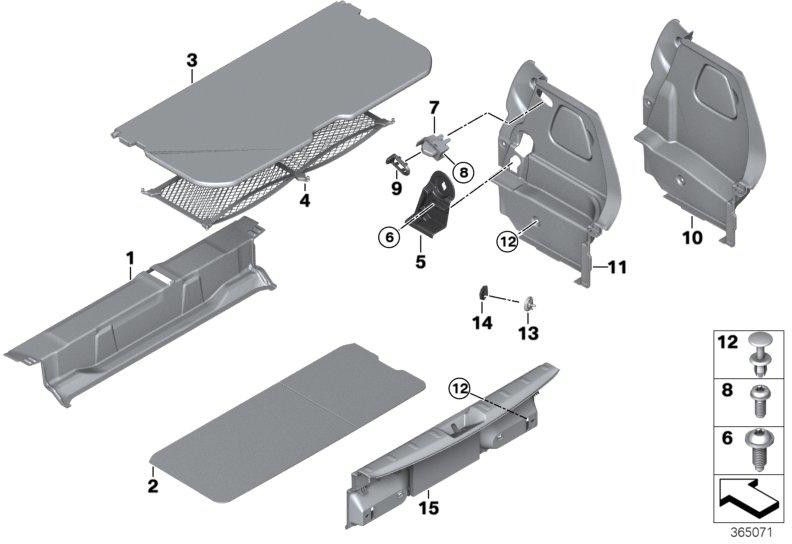 BMW純正クラッディング荷物コンパートメントフロア（51477298614）| 51477298614