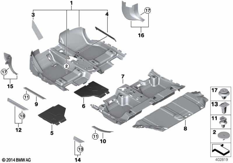 BMW Canberrageの前の本物のカバーバーエントリ（51477306657）| 51477306657