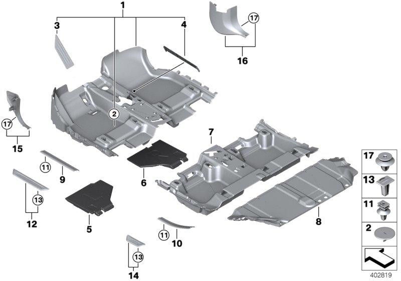 BMWフロントキャンバーグリッドの本物の床巻き方（51477372198）| 51477372198