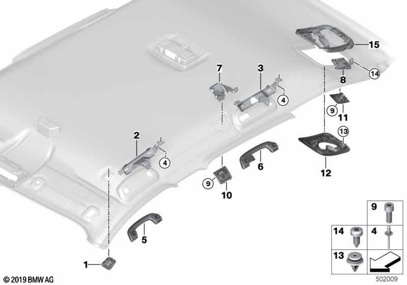 BMW純正Blare分離ネットワークフロント左Everestgrau（51477378623）| 51477378623