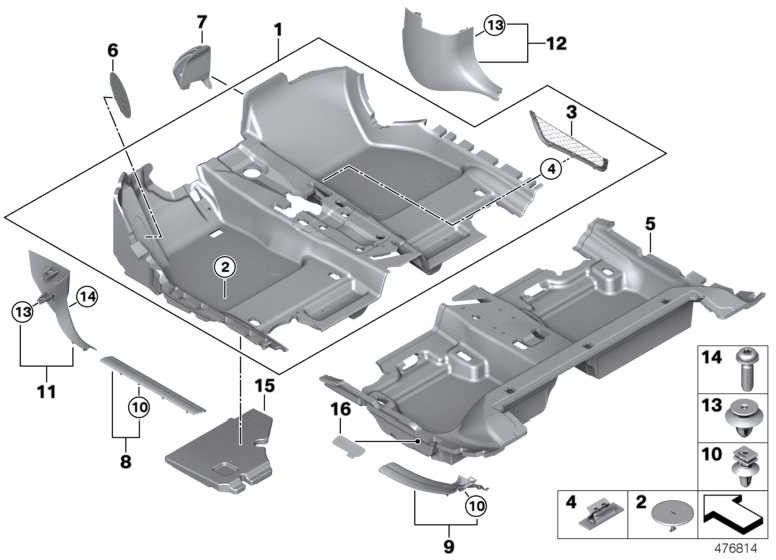 BMW純正カバーバーエントリフロント左黒（51477391491）| 51477391491
