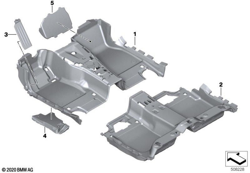 BMW Blackの本物の本物の床被り（51477392110）| 51477392110