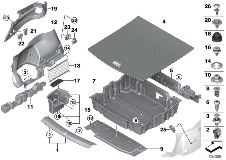 BMW右側の本物の挿入マット スタウファッハ（51477395080）| 51477395080