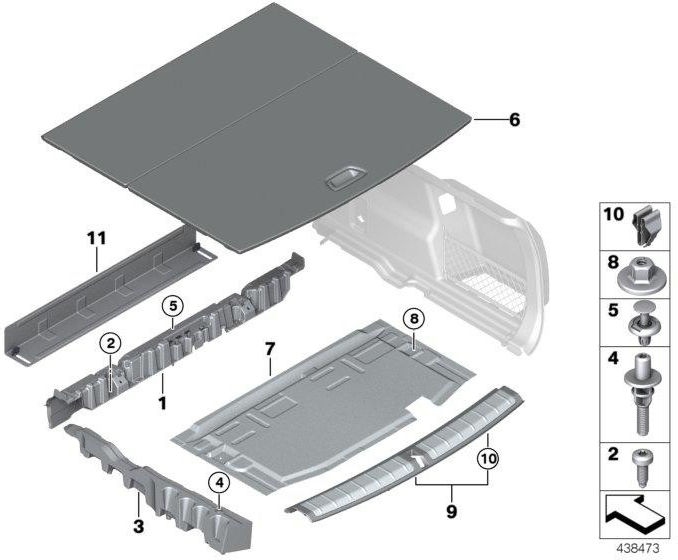 BMW純正荷物コンパートメントフロア（51477425352）| 51477425352