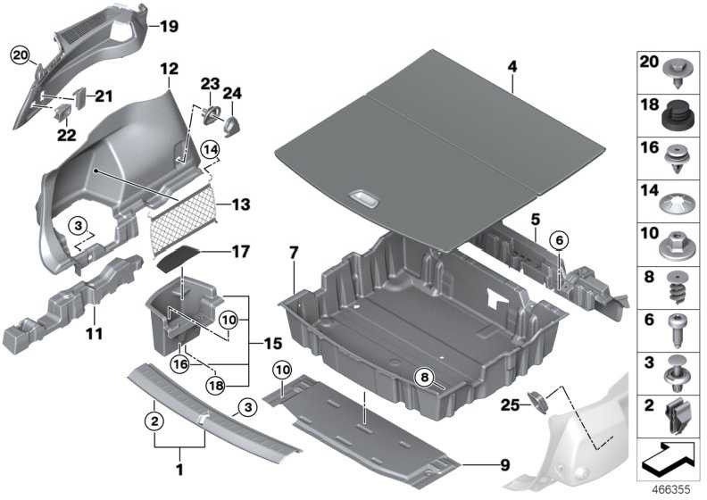 BMW純正ラッシュボードAnthracite 2シリーズ（51477427091）| 51477427091