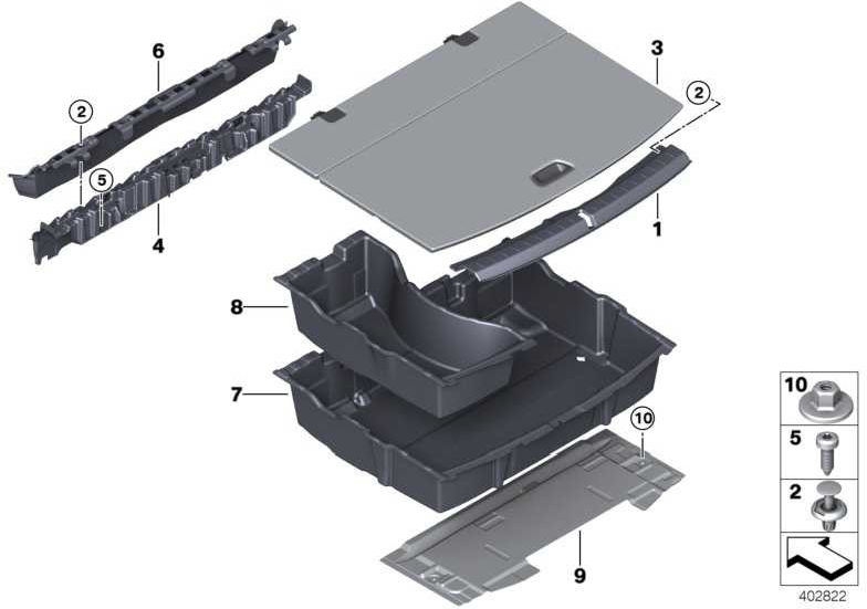 BMW本物のラッシュバー荷物格差（51477427801）| 51477427801