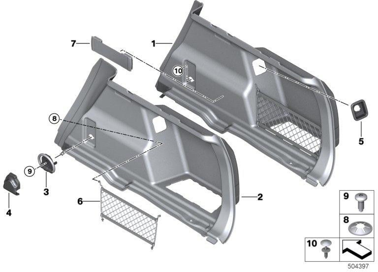 BMW純正Liebagenetz Pack Room Anthracite（51477435857）| 51477435857
