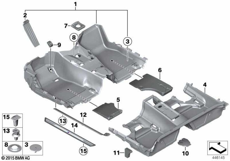 BMW本物の開口部エントリ（51477437077）| 51477437077
