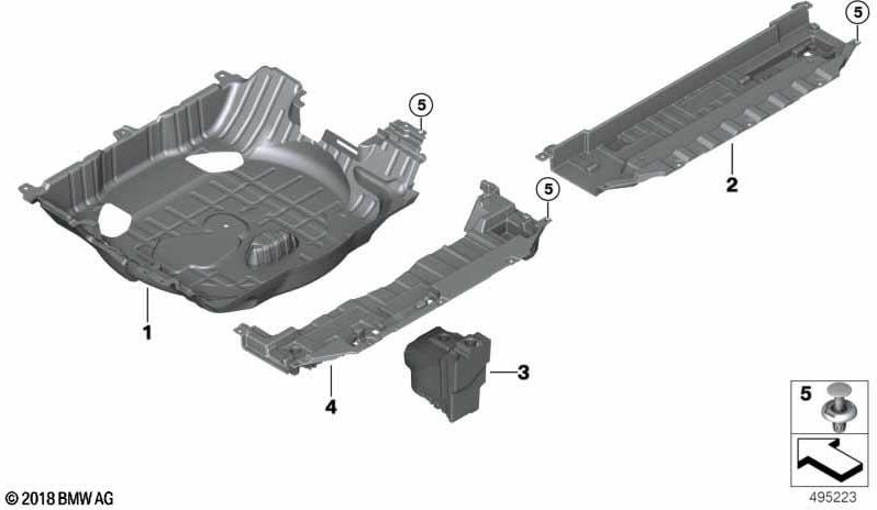 BMW本物のストレージトレイ荷物室の床（51477438261）| 51477438261
