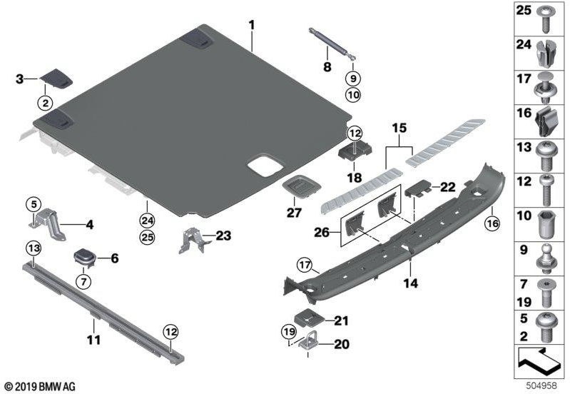 BMW純正ホルターVFride Front Right（51477440142）| 51477440142