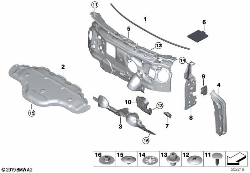 BMW純正断熱材フロントフラップ（51477444978）| 51477444978