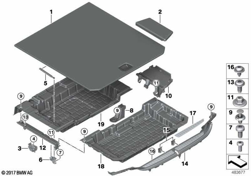 右側のBMW純正挿入（51477478854）| 51477478854