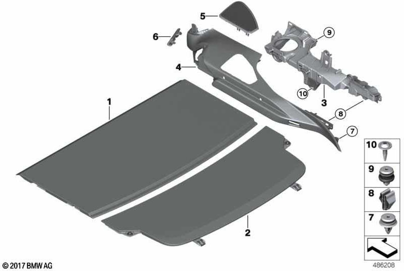 BMW本物の敷設ブースアントラシト（51478073819）| 51478073819