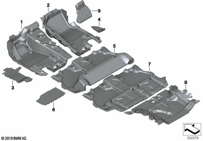 BMW左の左の本物の床のクラッディング「M」アントラシト（51478076339）| 51478076339