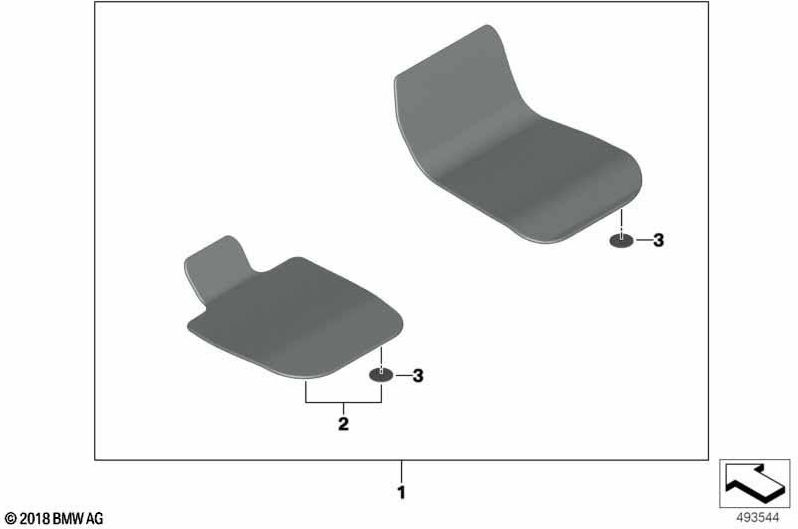 BMW純正フットマットドライバーサイドLHD（51478088501）| 51478088501