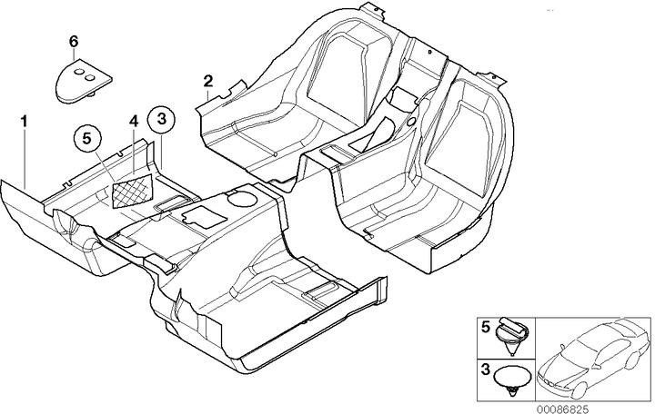 BMWフロントベージュ2（51478413492）の本物の床被り| 51478413492