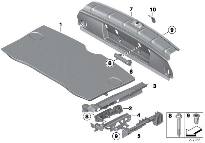 BMW本物のホルターCrashHaken Right Mini（51479807112）| 51479807112