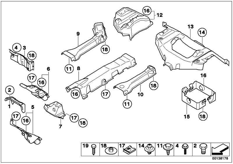BMW純正熱断熱材NACHサイレンサーミニ（51487117236）| 51487117236