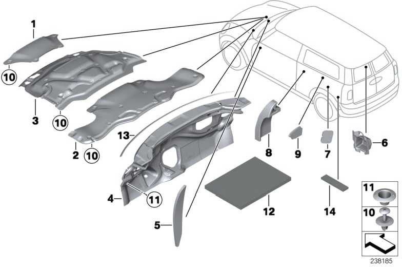BMW本物のサウンド断熱フロントフラップ（51487136797）| 51487136797