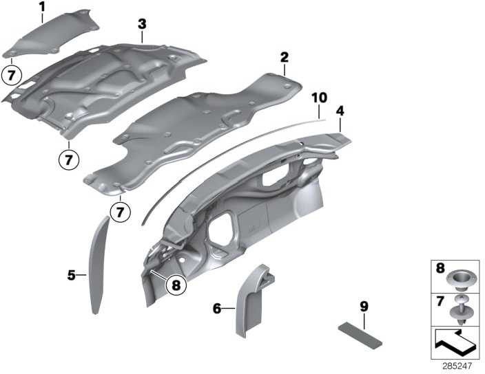 BMW純正熱断熱フロントフラップペトロールミニ（51487307579）| 51487307579