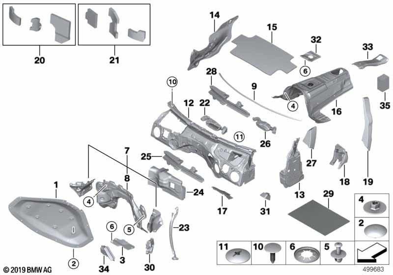 BMW本物の音断熱wdtrech l = 1331mm（51487378272）| 51487378272