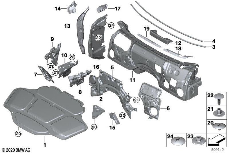 BMW本物のシールサイドフレーム左（51487393303）| 51487393303