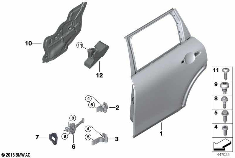 BMW本物の断熱材ドアバック右（51487442380）| 51487442380