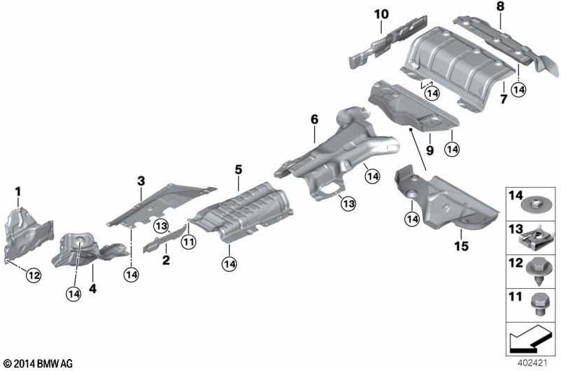 BMW本物の熱断熱タンク（51488077408）| 51488077408